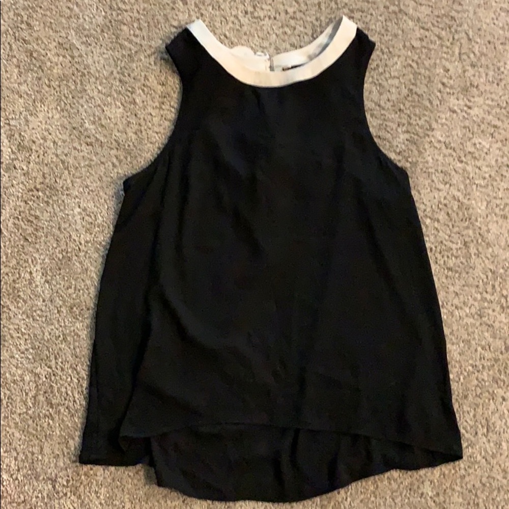 Bellatrix Faux Leather Trim Top
